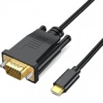 USB Type C 3.1 to VGA Adapter Cable 1080P Type C Male to VGA Male Video Converter Cable for HDTV Projector Laptop Monitor 1/1.8M