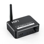 Bluetooth 5.3 Digital Audio Receiver, DAC, Digital to Analog Converter 3.5mm Aux RCA L/R U-Disk High Fidelity Optical Stereo 2 in1 Wireless Adadper