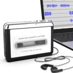 ezcap USB Cassette Capture Cassette Tape-to-MP3 Converter into Computer PC, Laptop Stereo HiFi Sound Quality Mega Bass Audio Music Player with Earphone