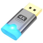 DP Dummy Plug 4K Display Emulator | Headless Ghost Monitor Adapter for Graphics Card, Remote Access & Mining | EDID Spoofer with Status Light